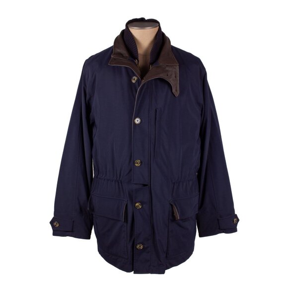 LORO PIANA HORSEY Dark Navy Nylon Jacket with Vest - Picture 1 of 16